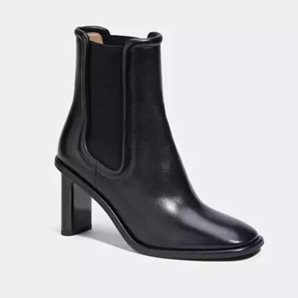 Coach Geneva Black Leather Bootie - Picture 1 of 16
